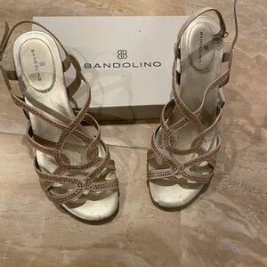 Pre-owned Bandolino Galtelli Embellished Sandals